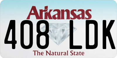 AR license plate 408LDK