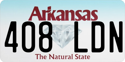 AR license plate 408LDN
