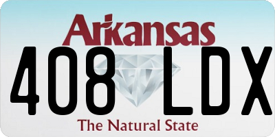 AR license plate 408LDX