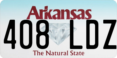 AR license plate 408LDZ