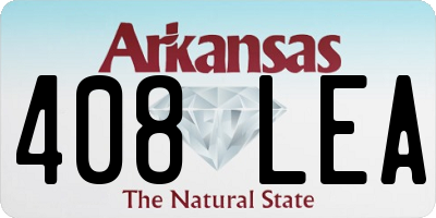 AR license plate 408LEA