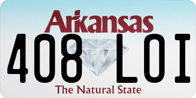 AR license plate 408LOI