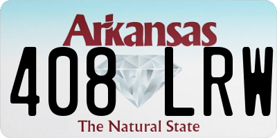 AR license plate 408LRW