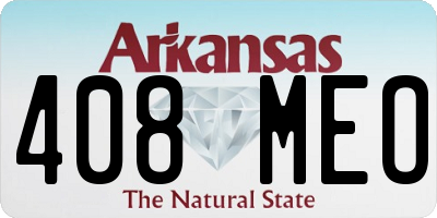 AR license plate 408MEO