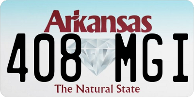 AR license plate 408MGI