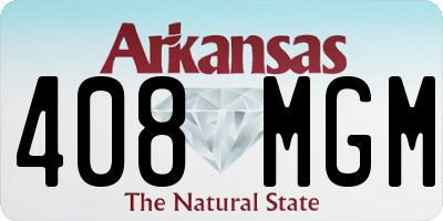 AR license plate 408MGM