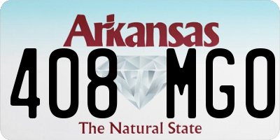 AR license plate 408MGO