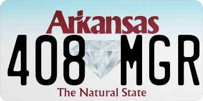 AR license plate 408MGR