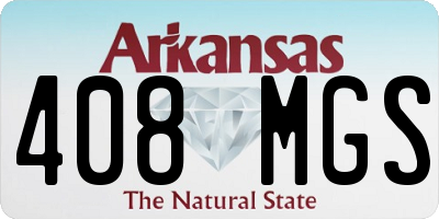 AR license plate 408MGS