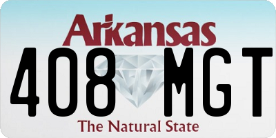 AR license plate 408MGT