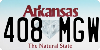 AR license plate 408MGW