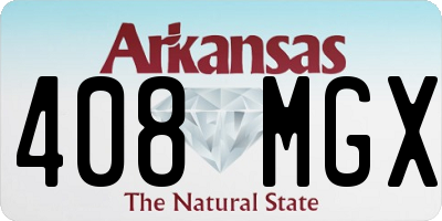 AR license plate 408MGX