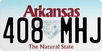 AR license plate 408MHJ
