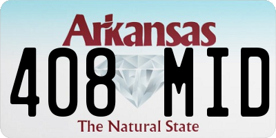 AR license plate 408MID