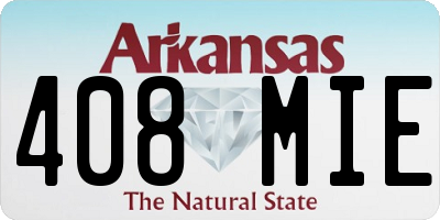 AR license plate 408MIE