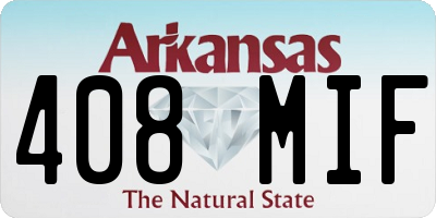 AR license plate 408MIF