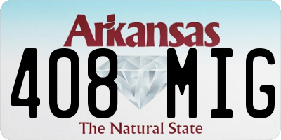 AR license plate 408MIG