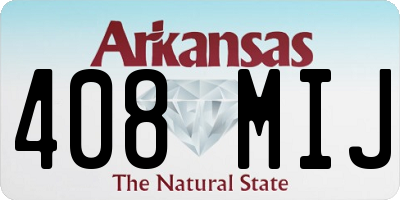 AR license plate 408MIJ