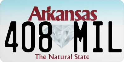 AR license plate 408MIL