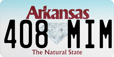 AR license plate 408MIM