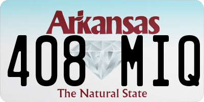 AR license plate 408MIQ