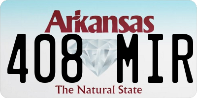 AR license plate 408MIR