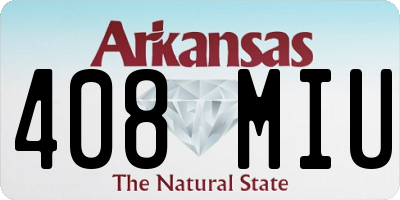 AR license plate 408MIU