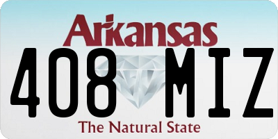 AR license plate 408MIZ