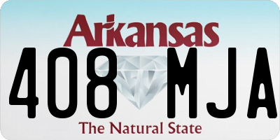 AR license plate 408MJA