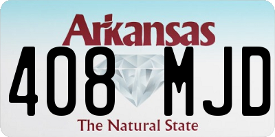 AR license plate 408MJD