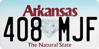 AR license plate 408MJF