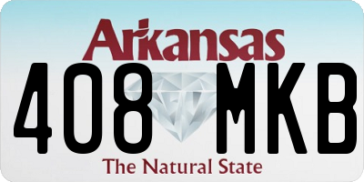 AR license plate 408MKB