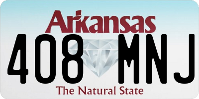 AR license plate 408MNJ