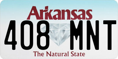 AR license plate 408MNT