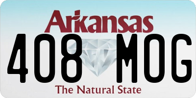 AR license plate 408MOG