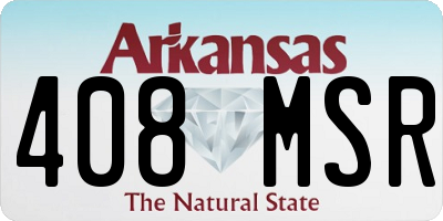 AR license plate 408MSR