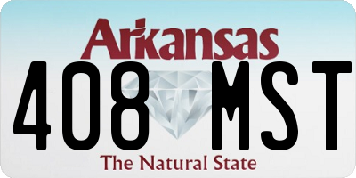 AR license plate 408MST