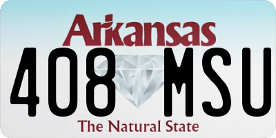AR license plate 408MSU