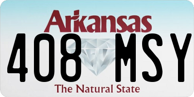 AR license plate 408MSY