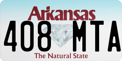 AR license plate 408MTA