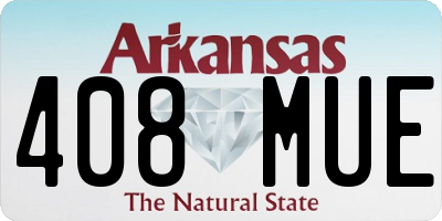 AR license plate 408MUE