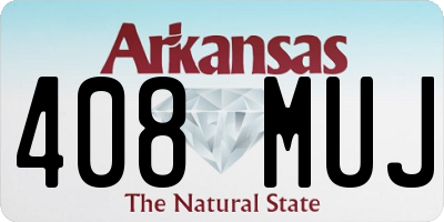 AR license plate 408MUJ