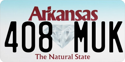 AR license plate 408MUK
