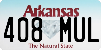 AR license plate 408MUL