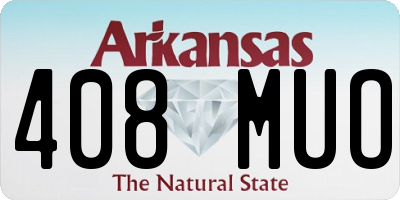 AR license plate 408MUO