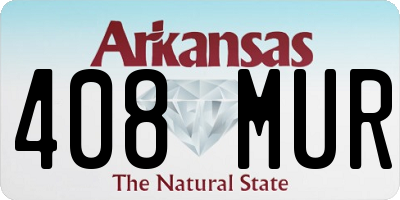 AR license plate 408MUR