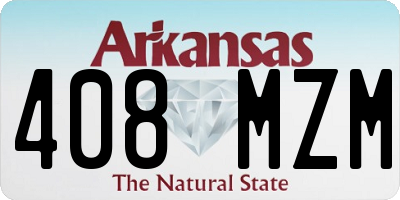 AR license plate 408MZM