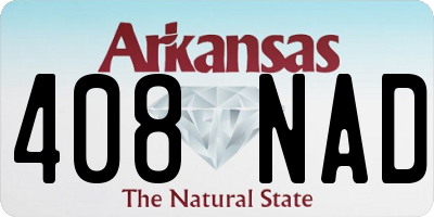 AR license plate 408NAD