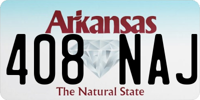 AR license plate 408NAJ