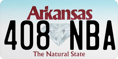 AR license plate 408NBA